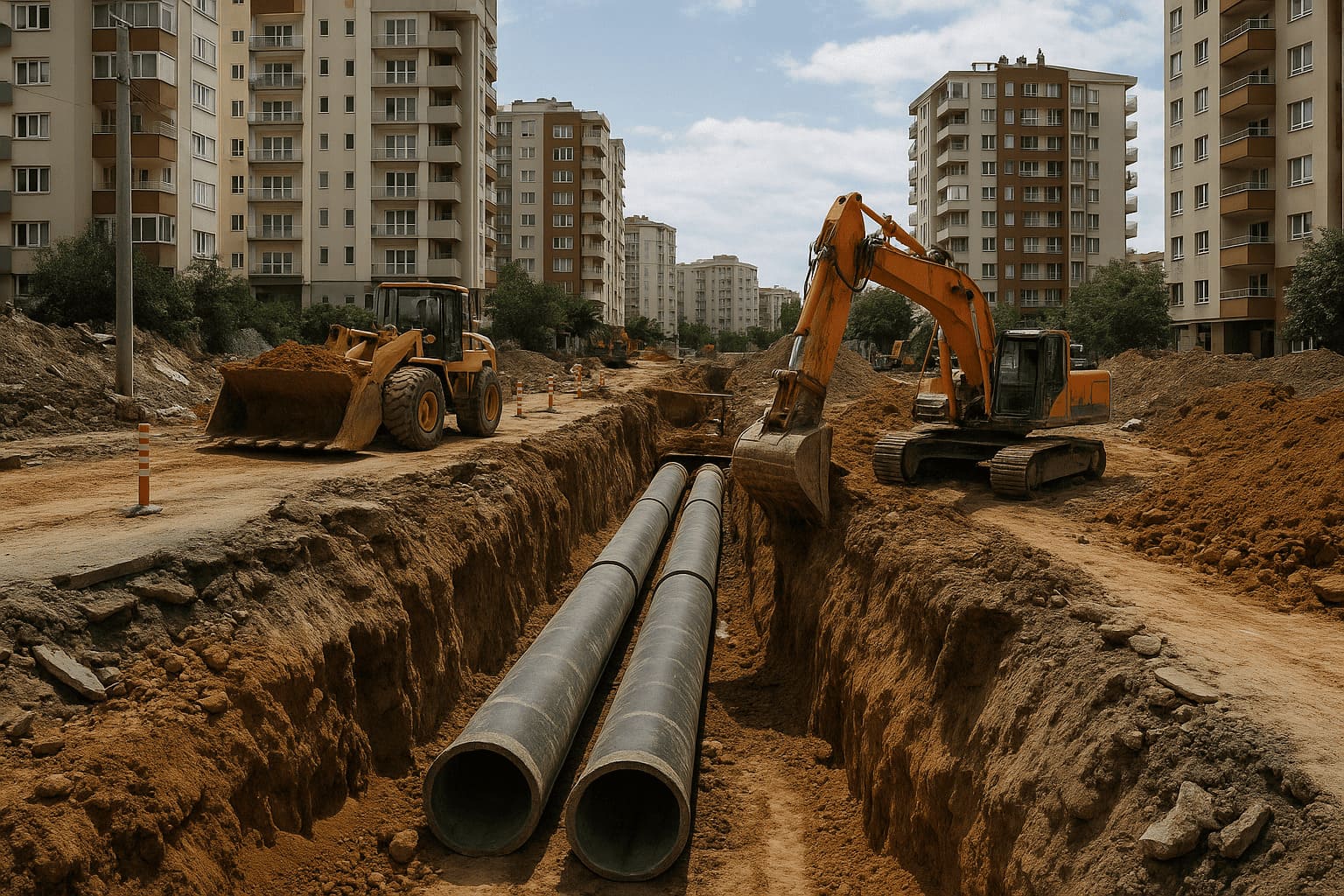 Kentsel dönüşüm altyapı çalışmaları