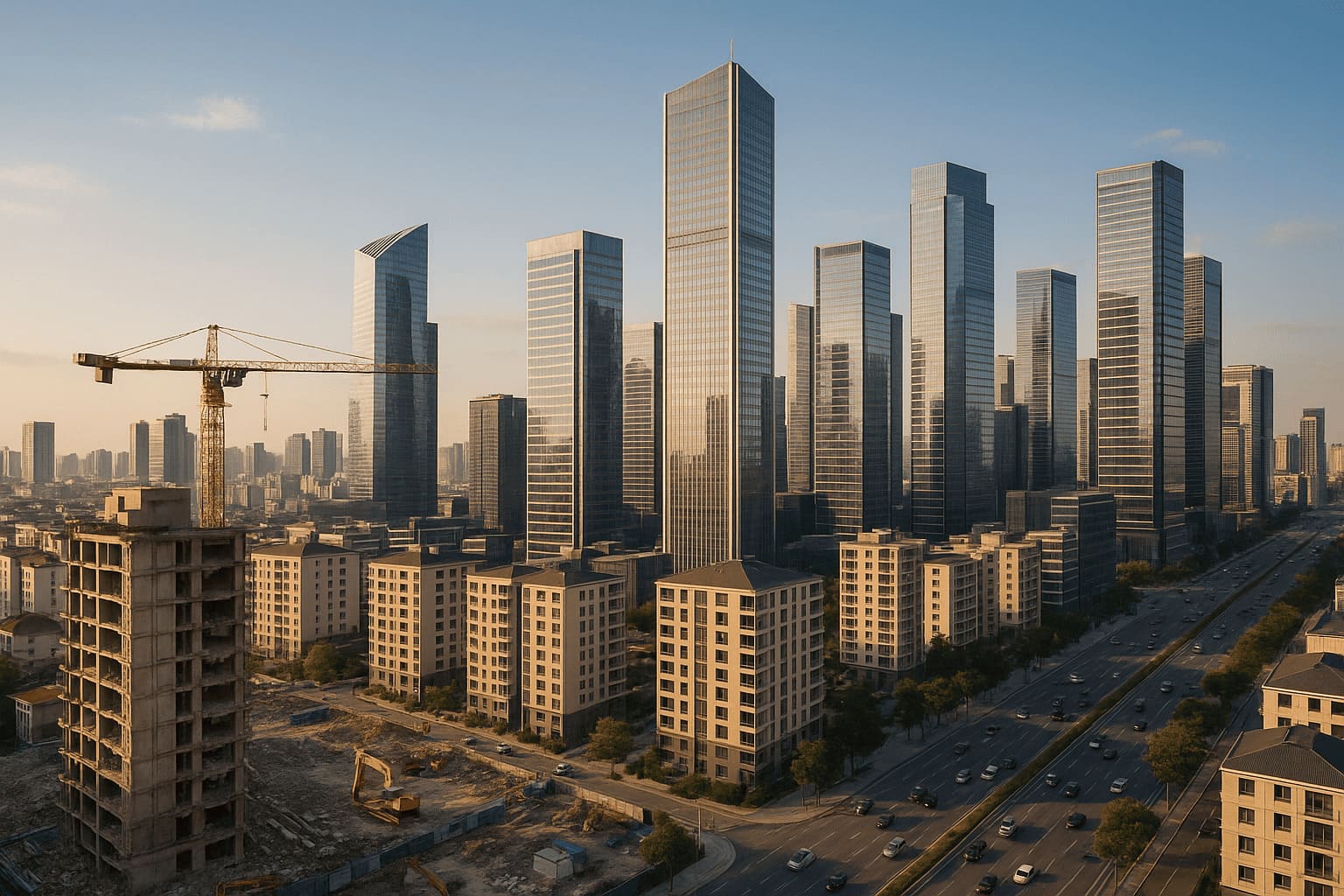 Ekonomik olarak gelişen modern şehir yapısı